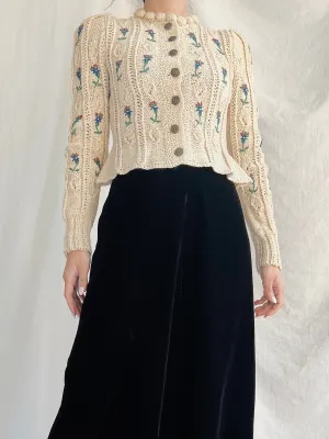 1949s Wool Knit Cardigan - XS