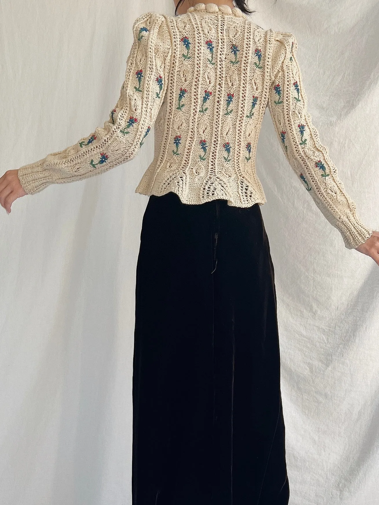 1949s Wool Knit Cardigan - XS