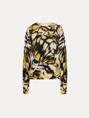 Abstract Butterfly Printed Pullover