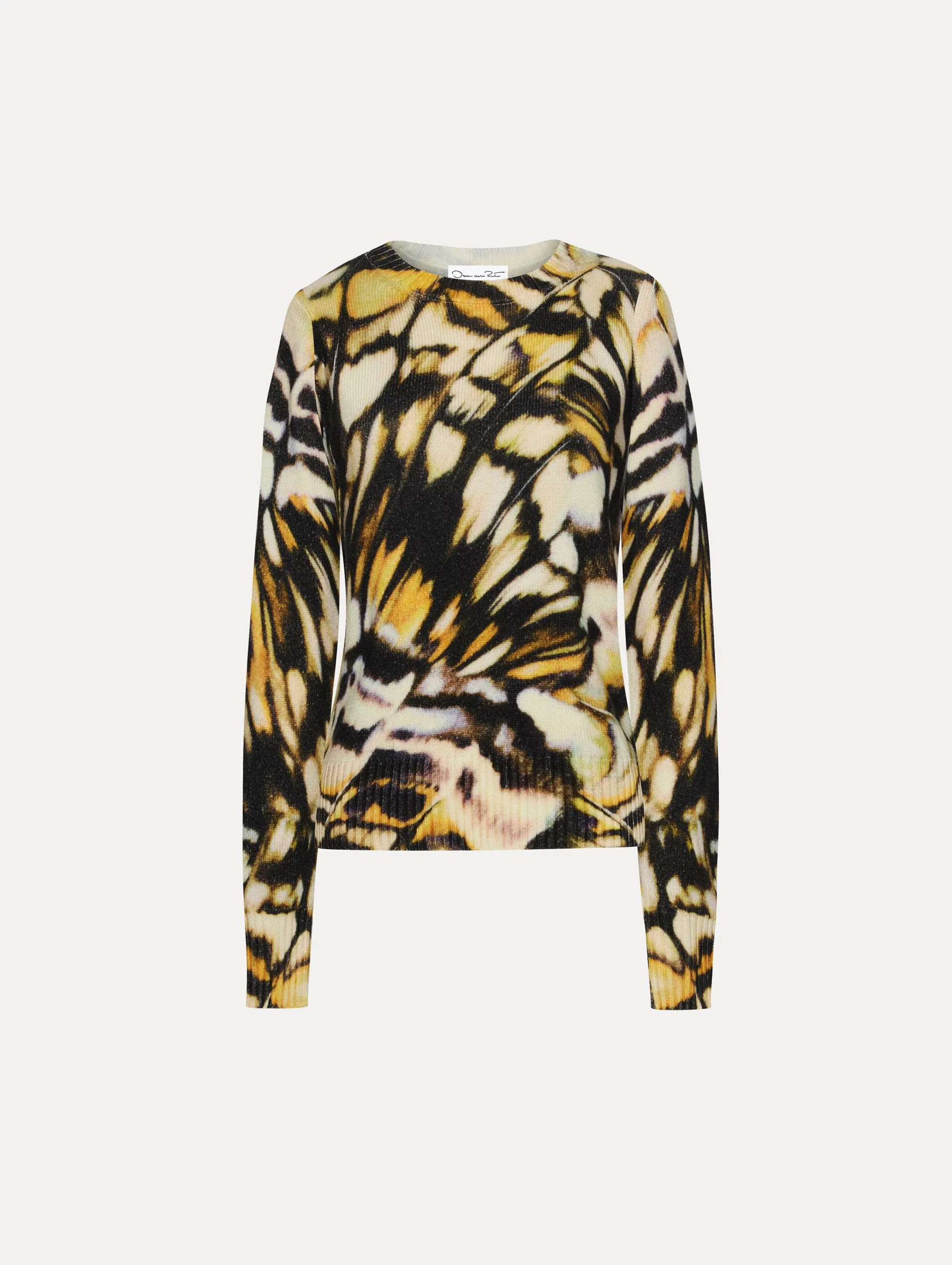 Abstract Butterfly Printed Pullover