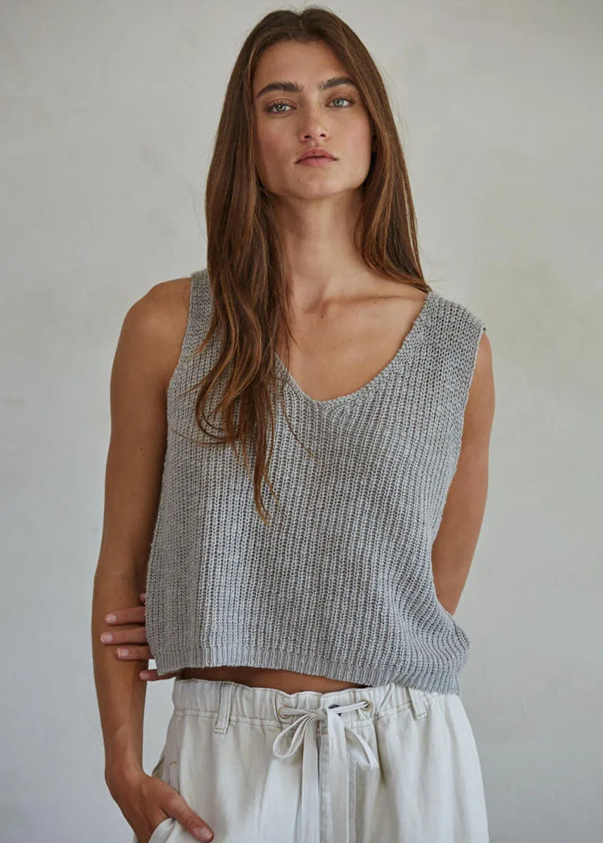 Allende Vest Top - Heather Grey