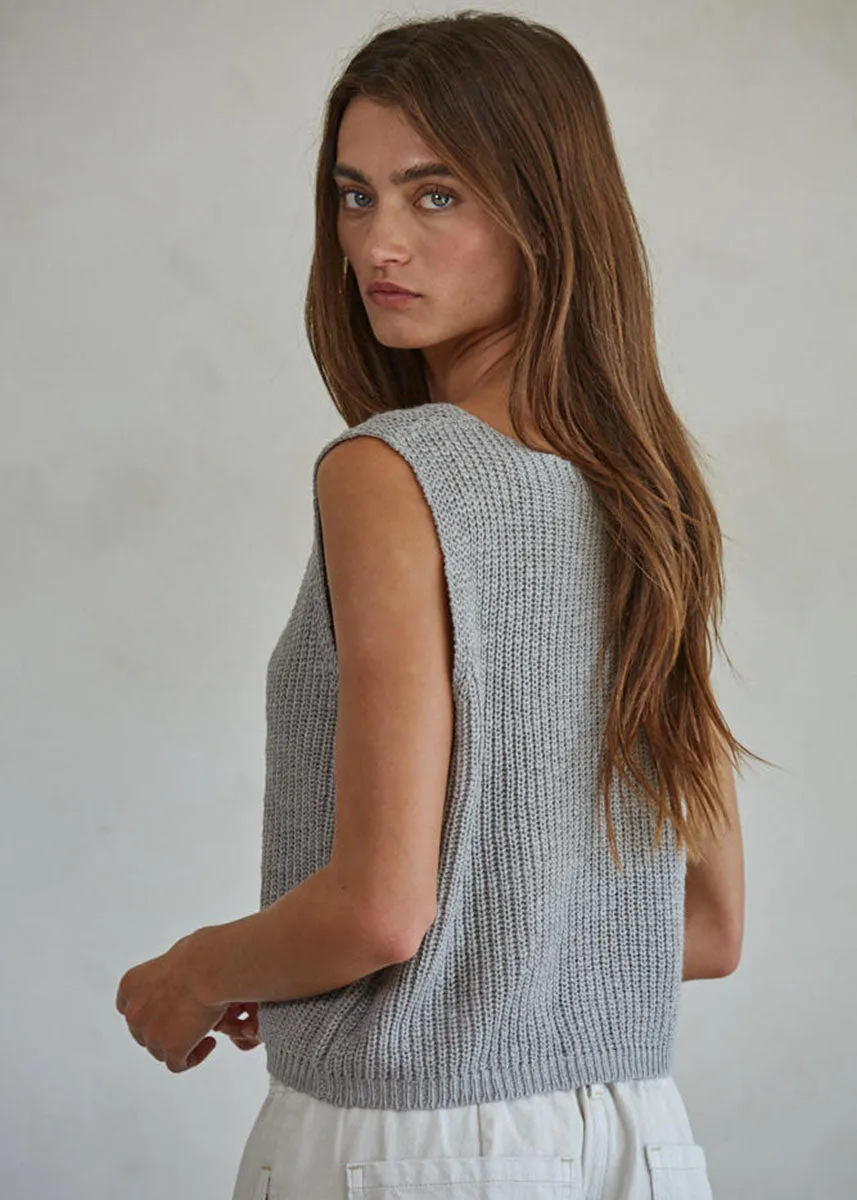 Allende Vest Top - Heather Grey