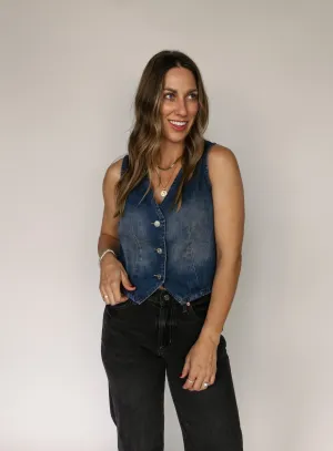 Audrina Denim Vest - Final Sale