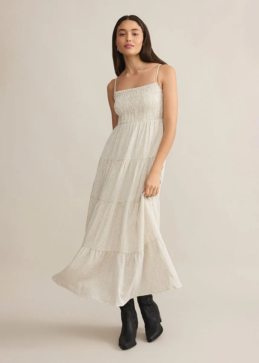 Balos Striped Maxi Dress - Natural