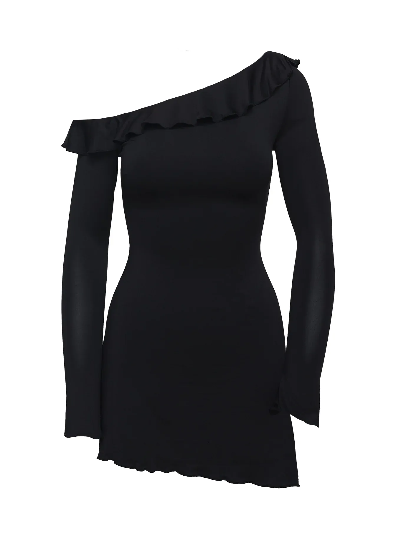Bewitched One Shoulder Mini Dress Black