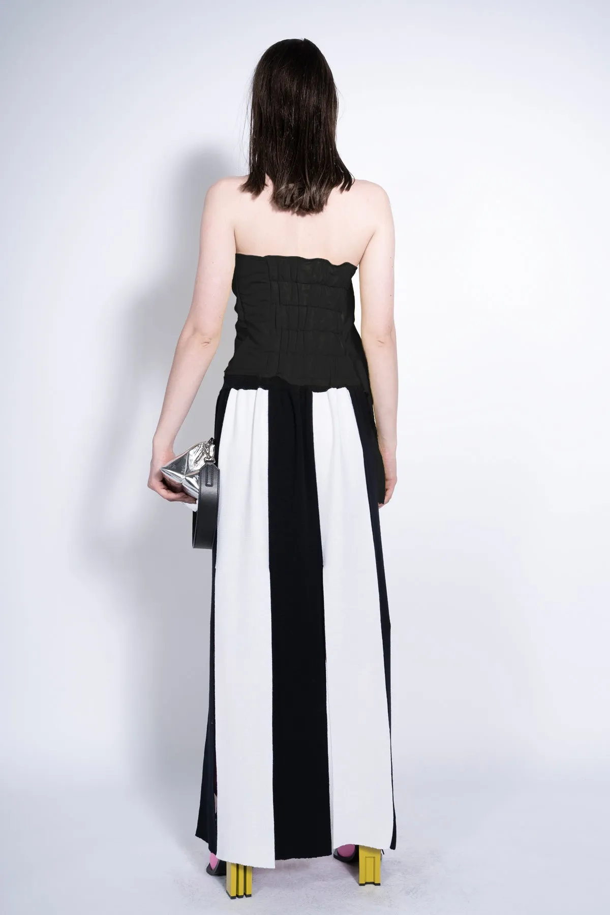 BLACK DRAPED CORSET