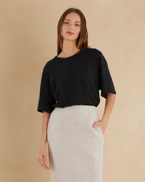 Bondi Crew Neck Tee - Black