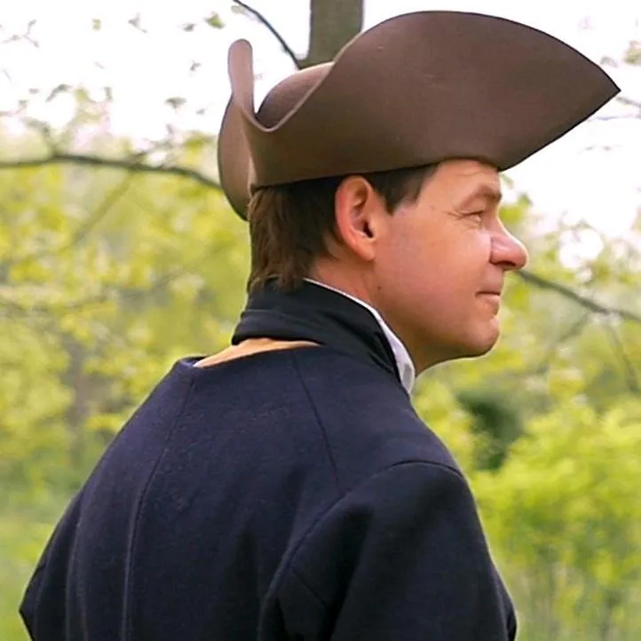 Brown Standard Wool Felt Civilian Tricorn