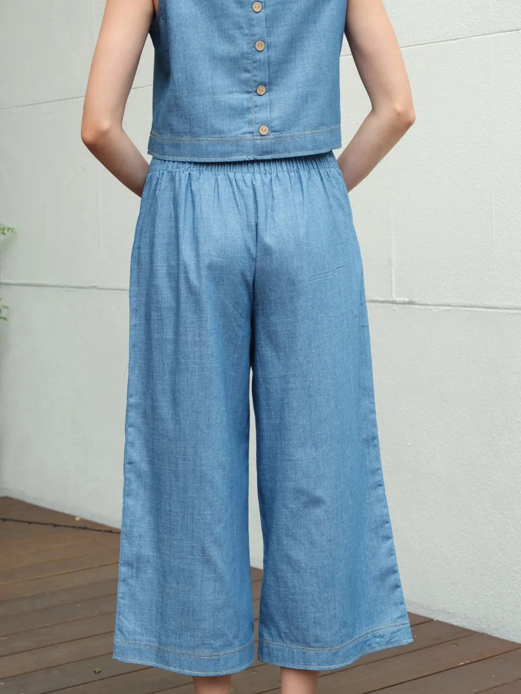 CRISP DENIM CULOTTE
