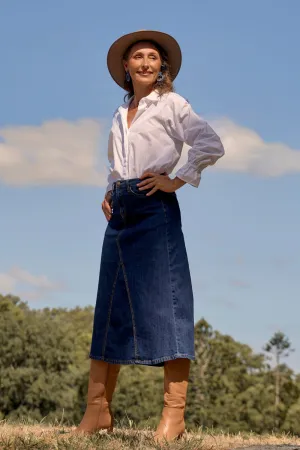 Denim Midi Skirt - COMBINED LISTING