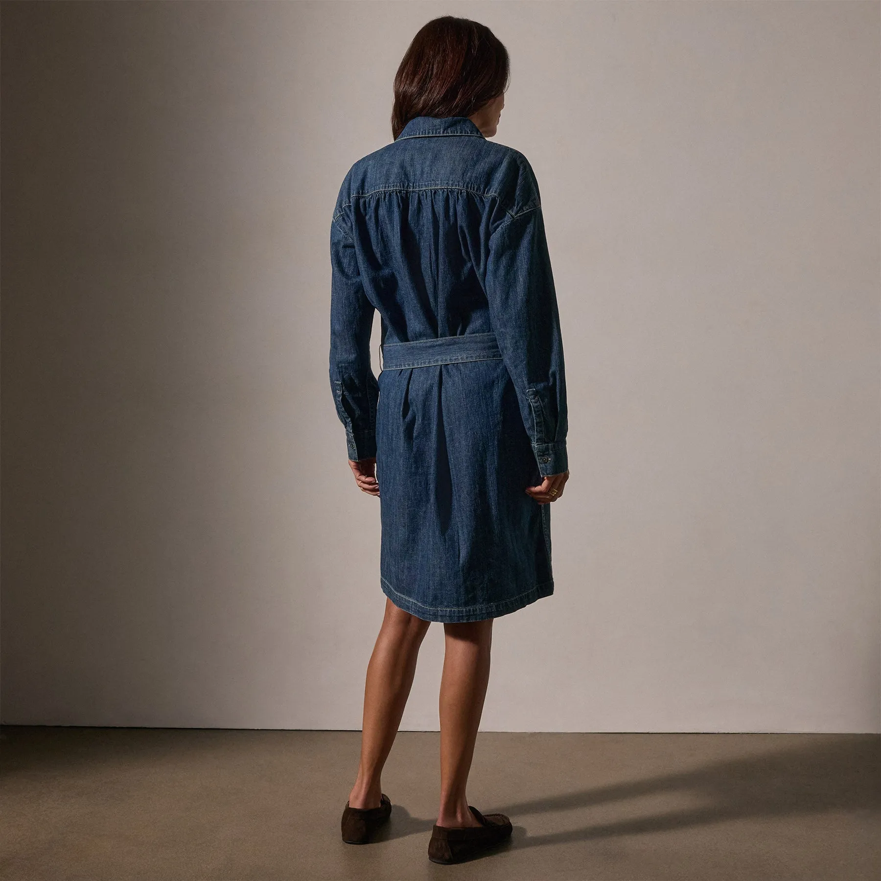 Denim Shirt Dress - Medium Wash
