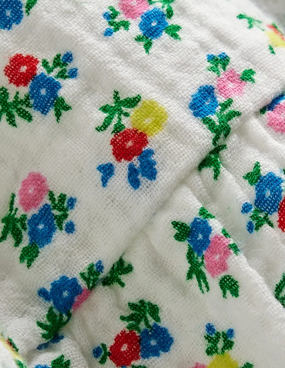 Double Cloth Printed Skirt-Soft Ivory Ditsy Floral