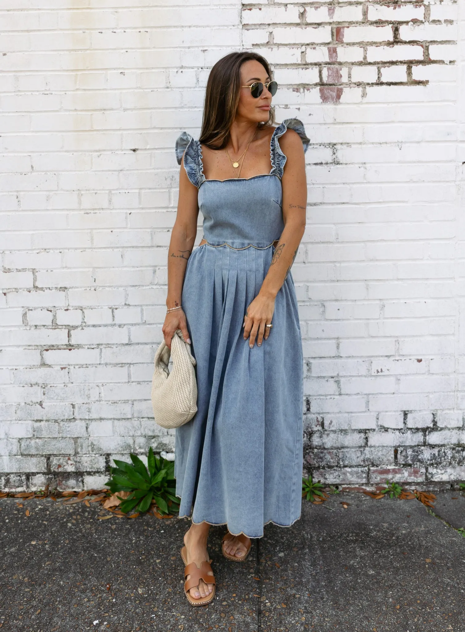 Dru Denim Midi Dress