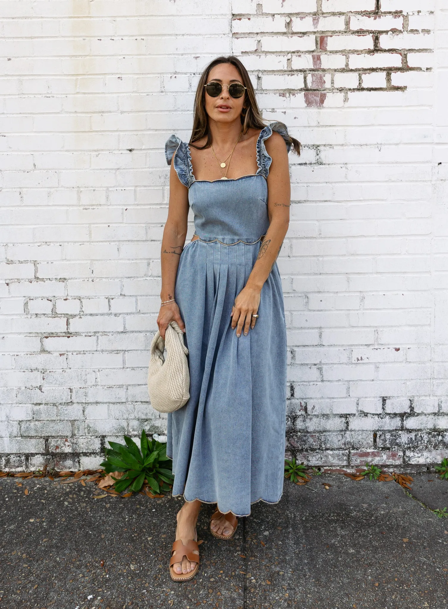 Dru Denim Midi Dress