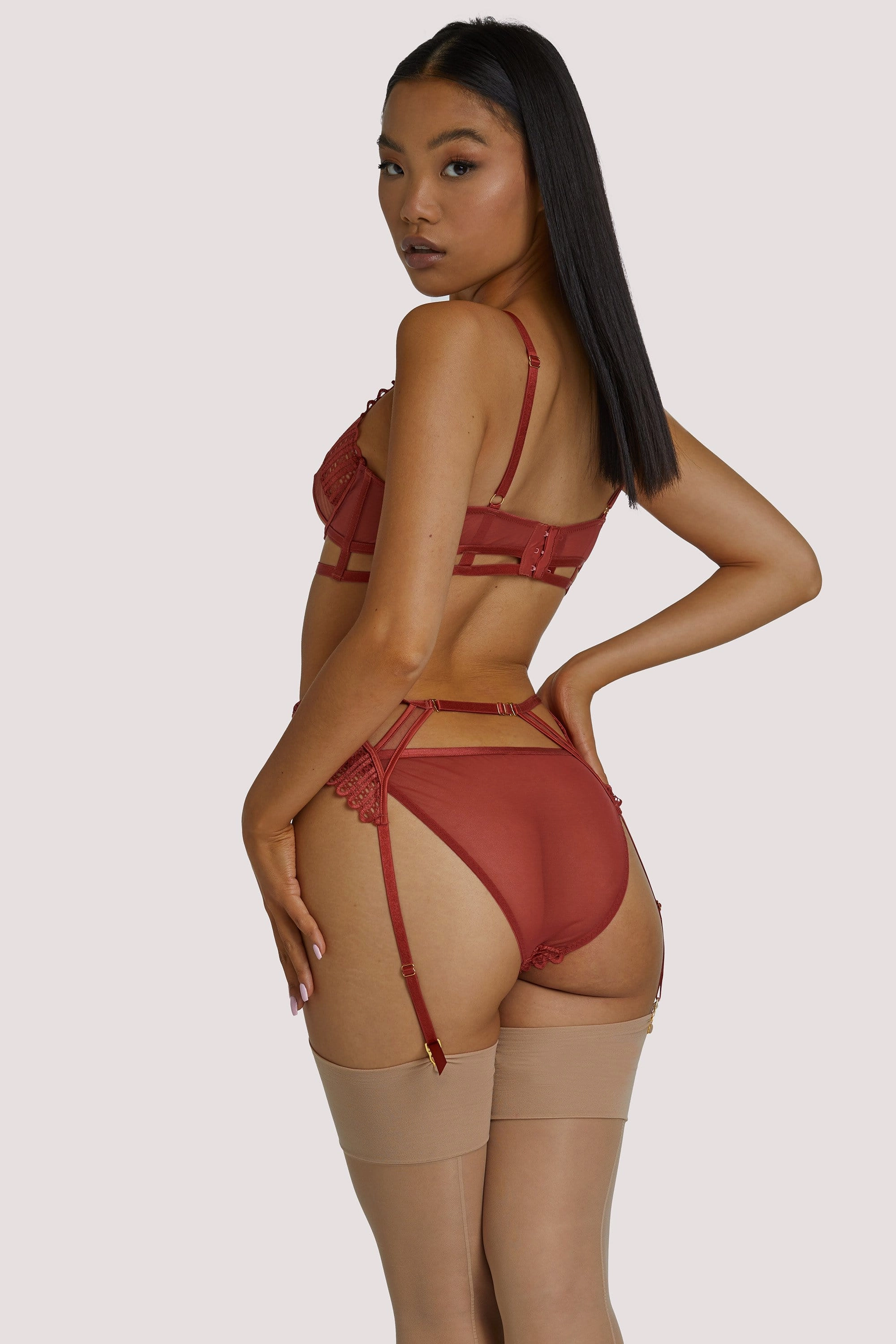 Ellie Rust Cut Out Suspender