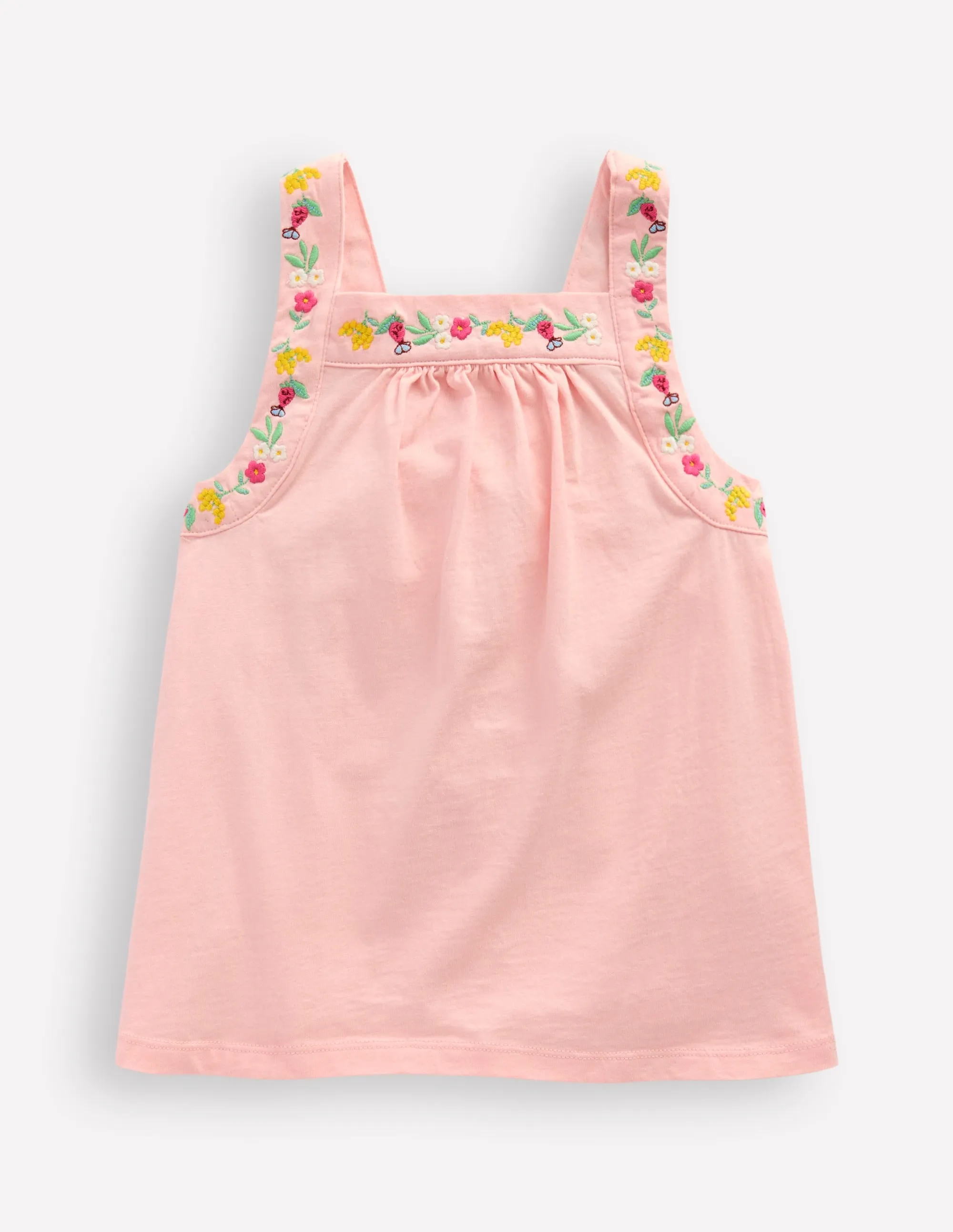 Embroidered Sleeveless Top-Chalk Pink