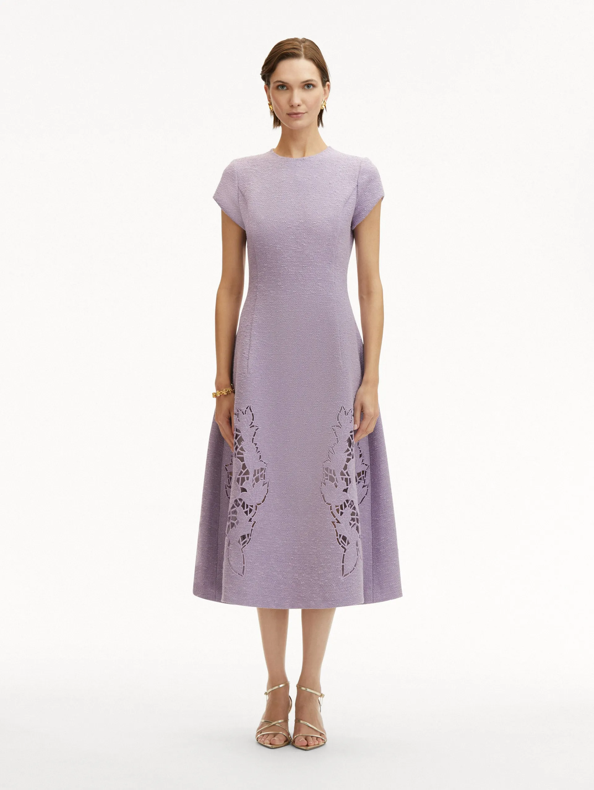 English Rose Cutout Tweed Dress