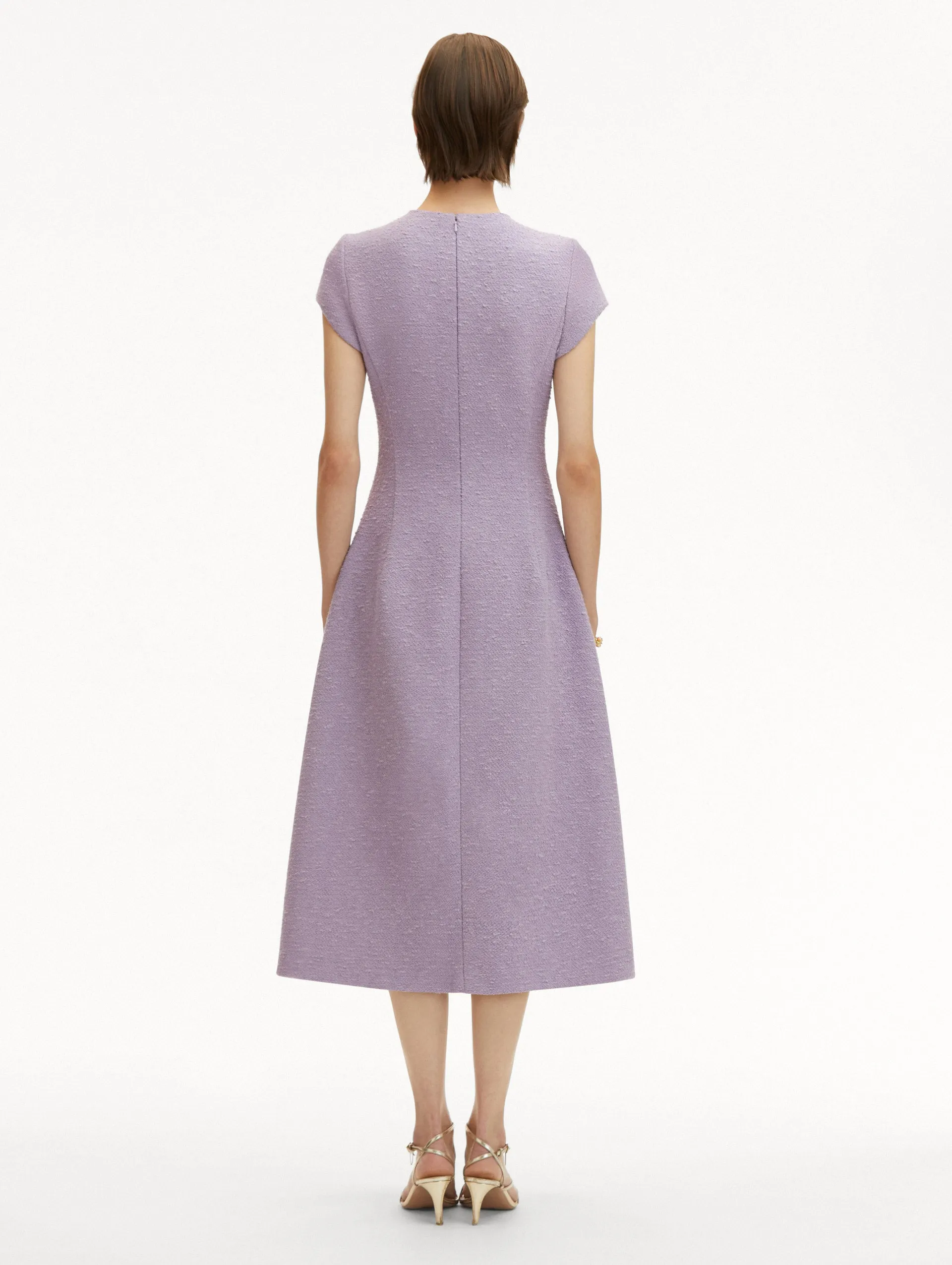 English Rose Cutout Tweed Dress