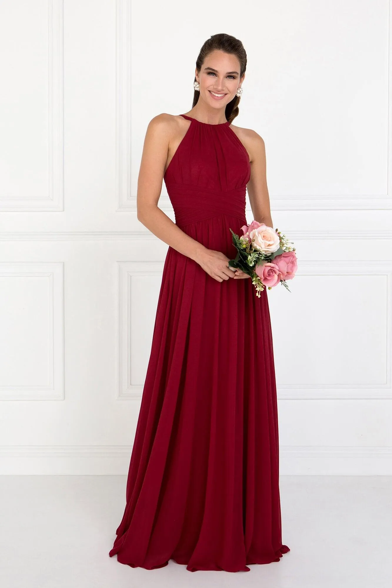 Evening Chiffon Bridesmaid Long Formal Dress