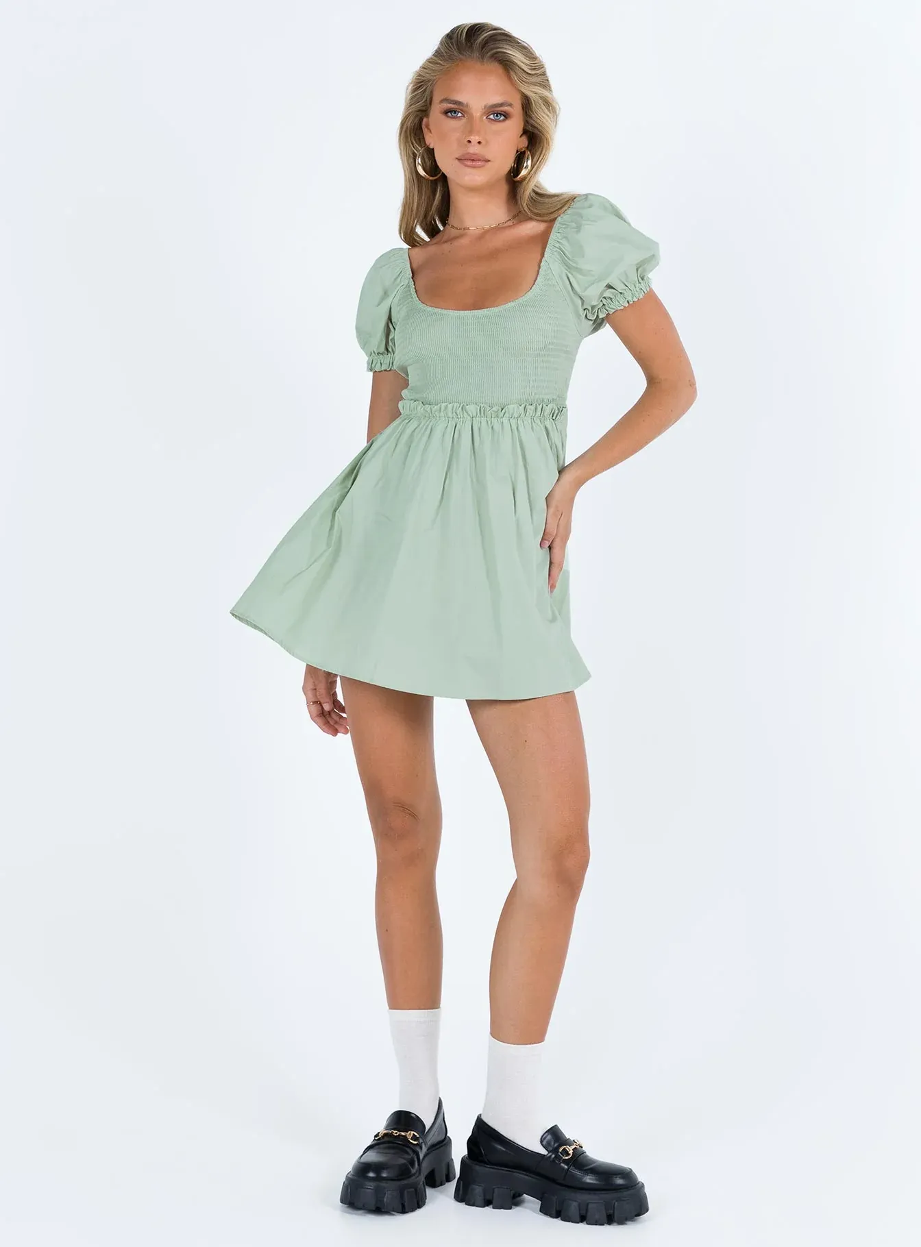 Everyday Sunshine Mini Dress Green
