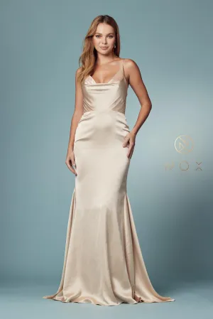 Fit and Flare Long Prom Dress