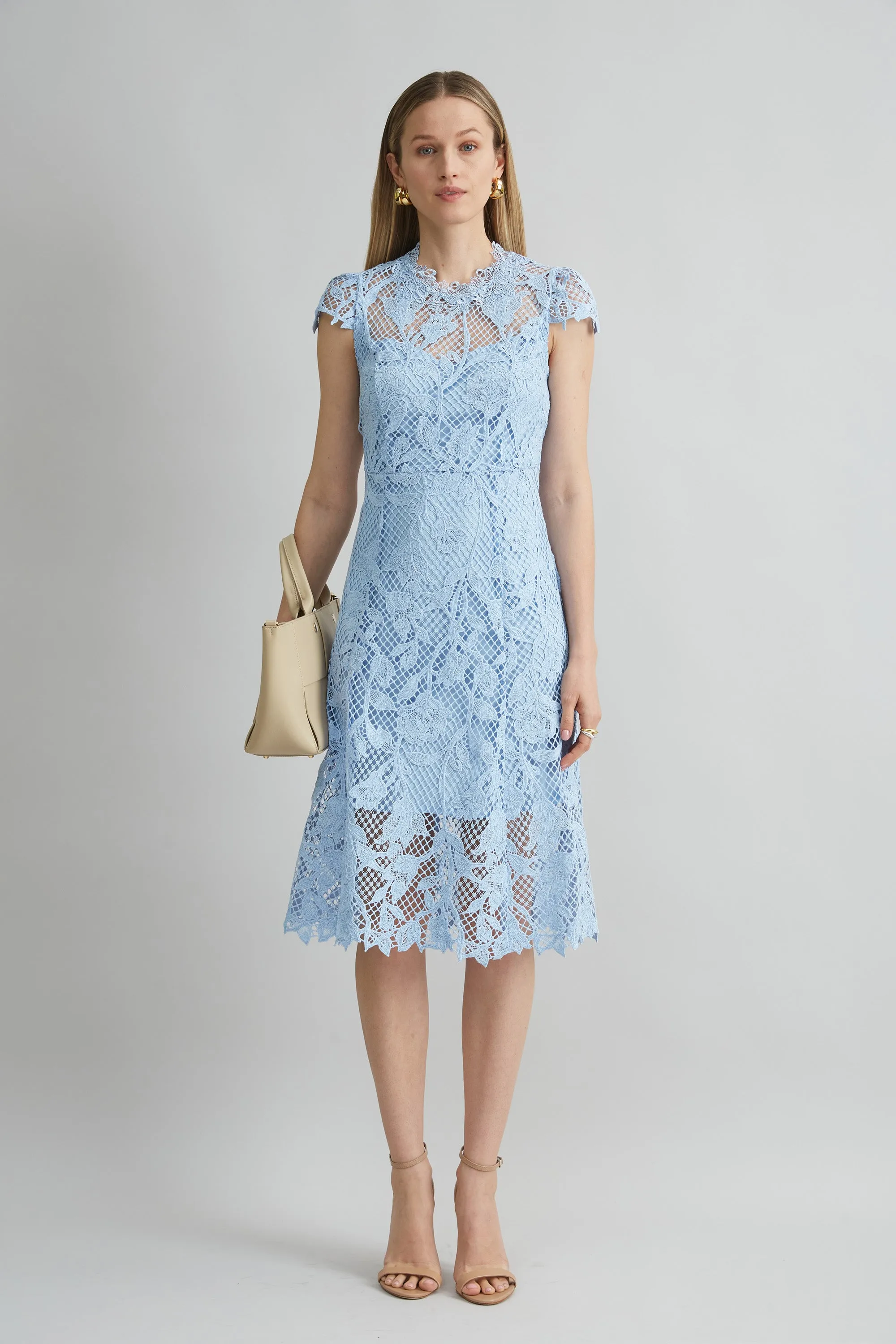 Floral Lace Midi Dress