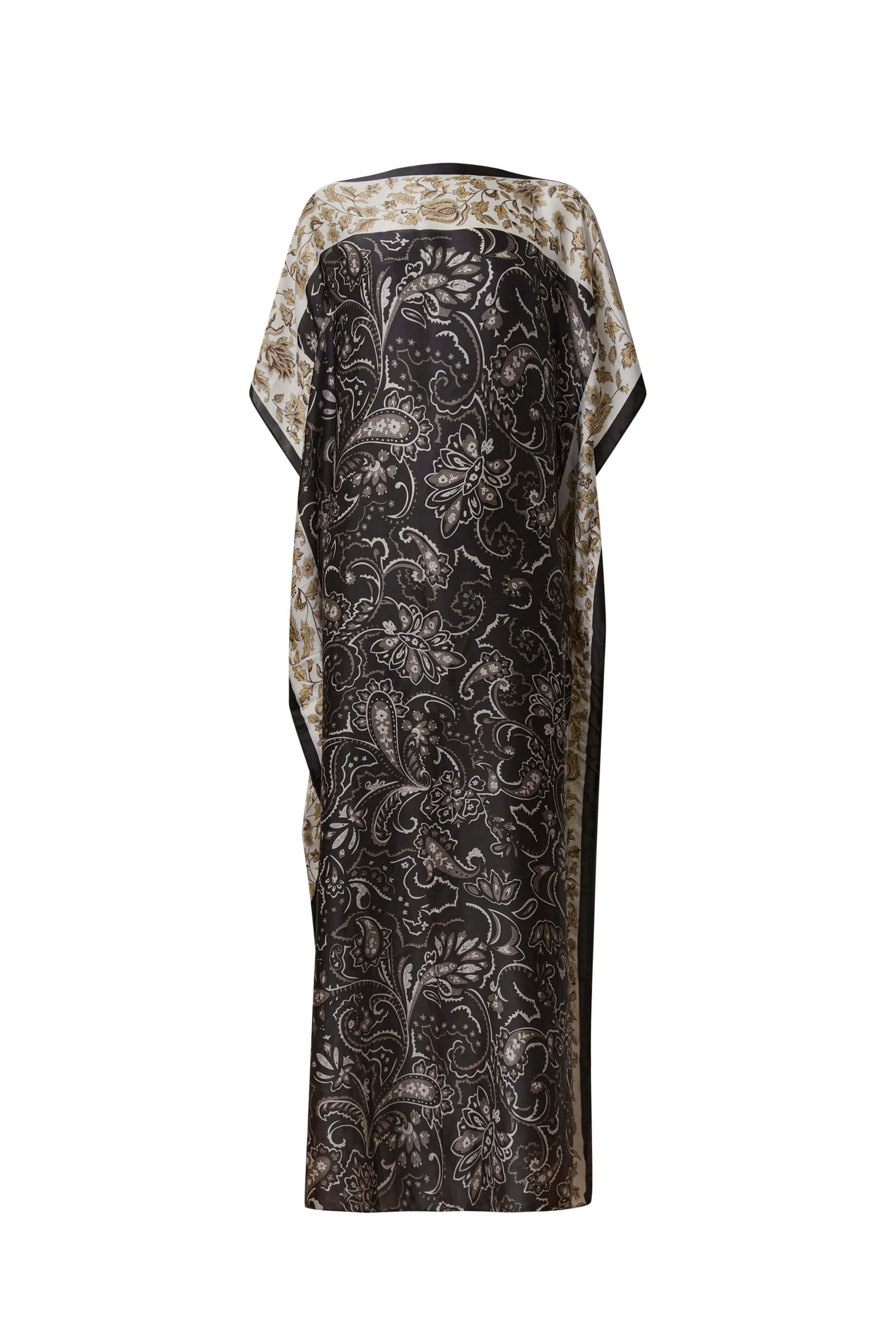 Floral Paisley Maxi Black Kaftan