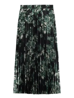 Floral Printed Pleated Skirt