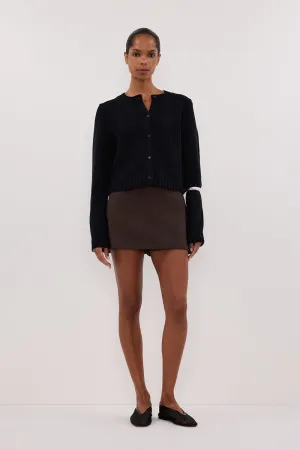FOSTER BLACK KNIT CARDIGAN