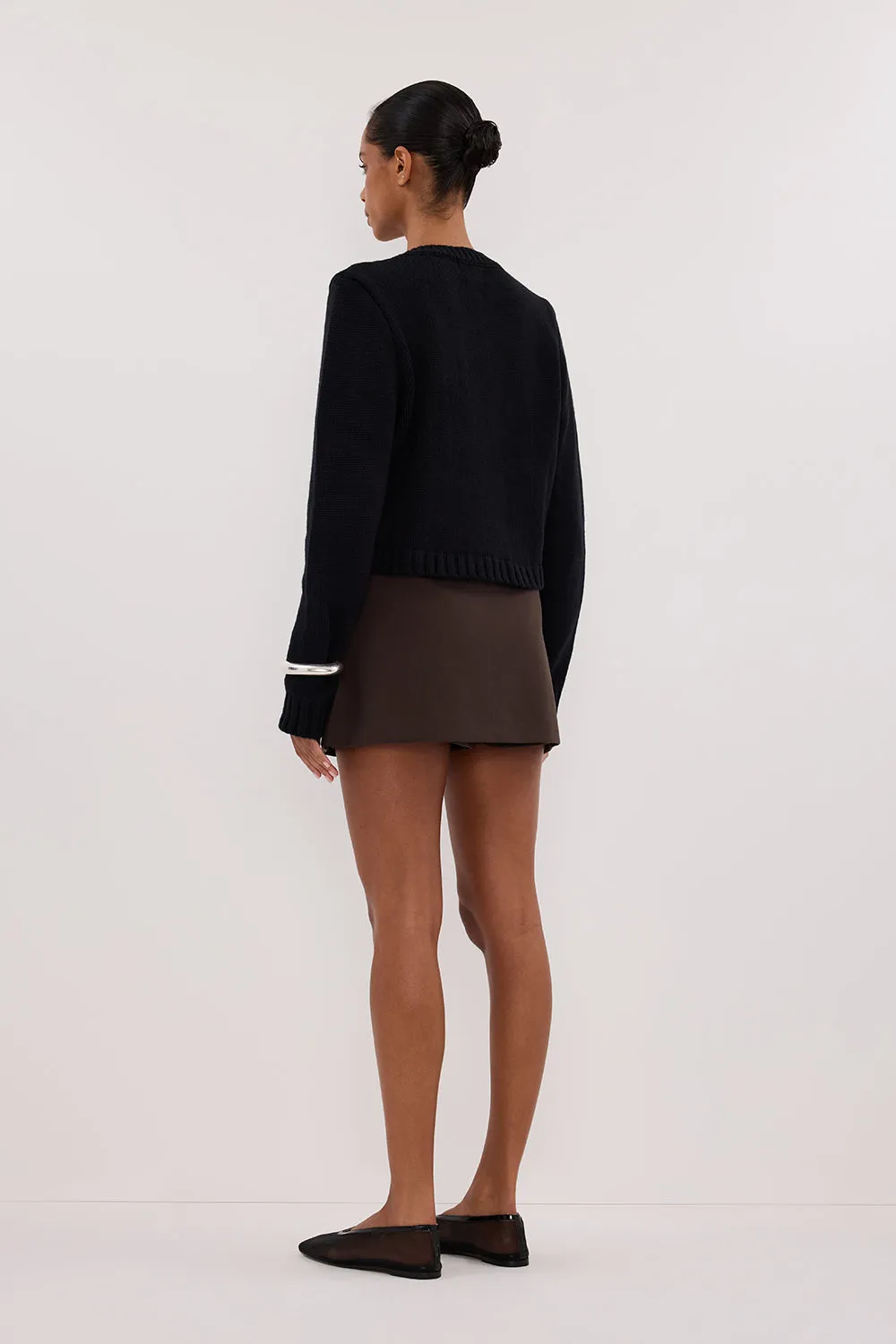 FOSTER BLACK KNIT CARDIGAN
