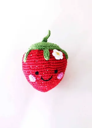 Friendly Plush Strawberry Rattle