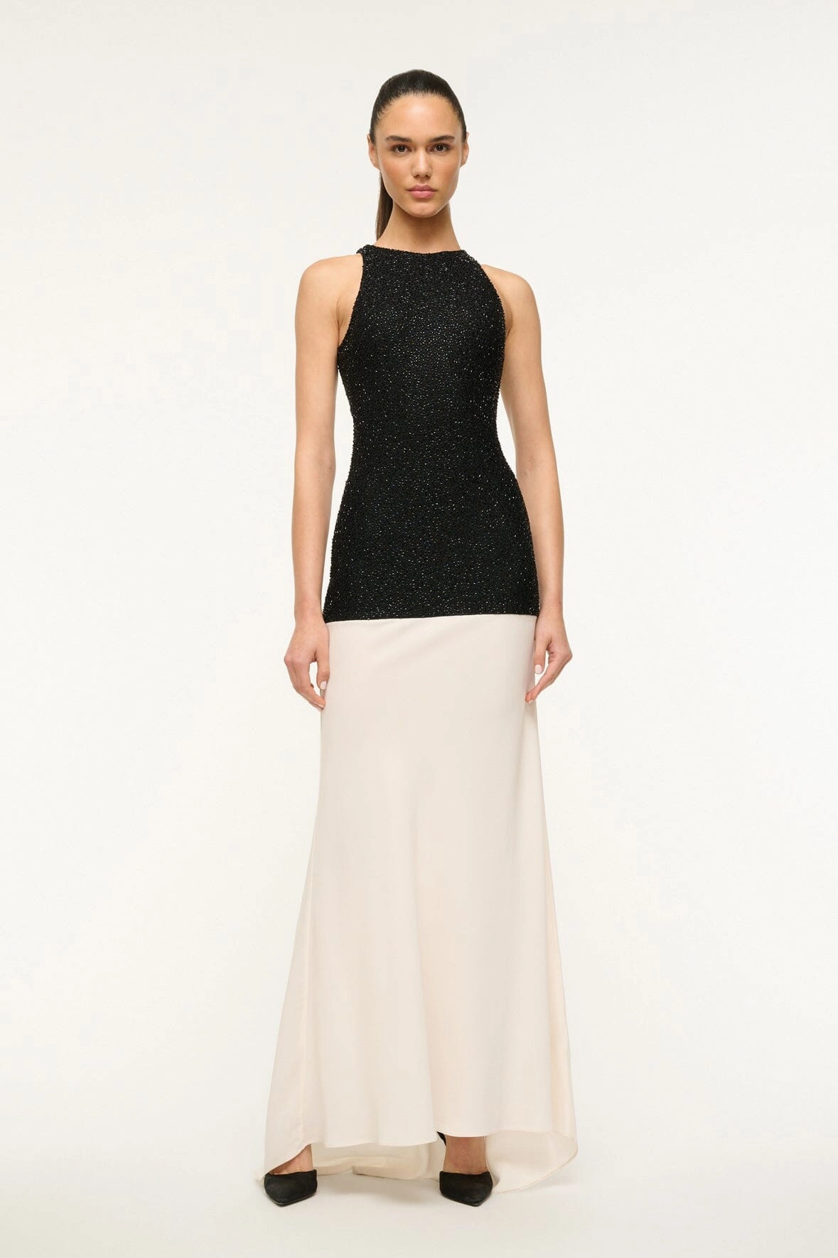 GABRIELLE DRESS | BLACK IVORY