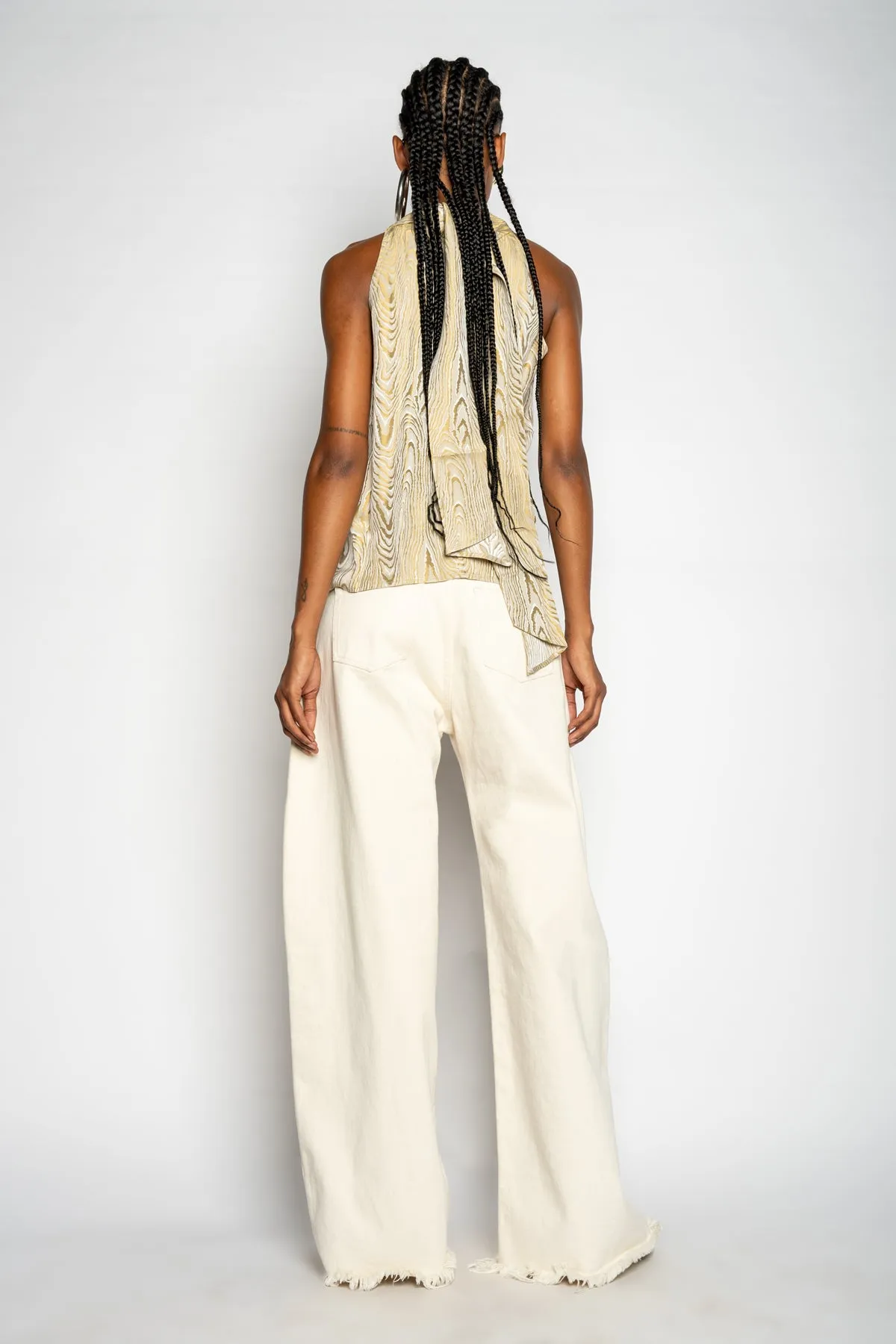GOLD DRAPED BLOUSE