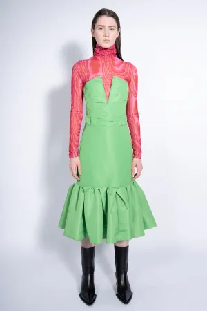 GREEN FITTED SKIRT