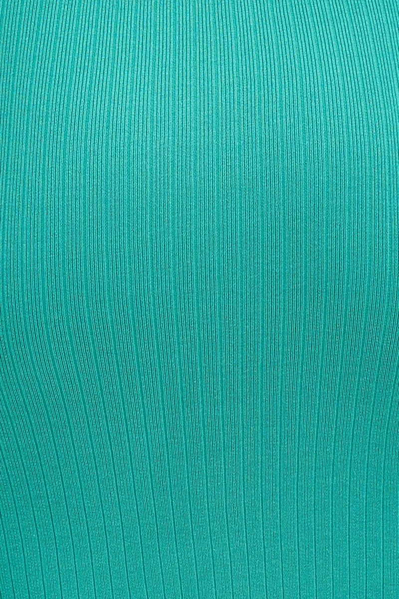 Green Knit Dress Evening Bodycon