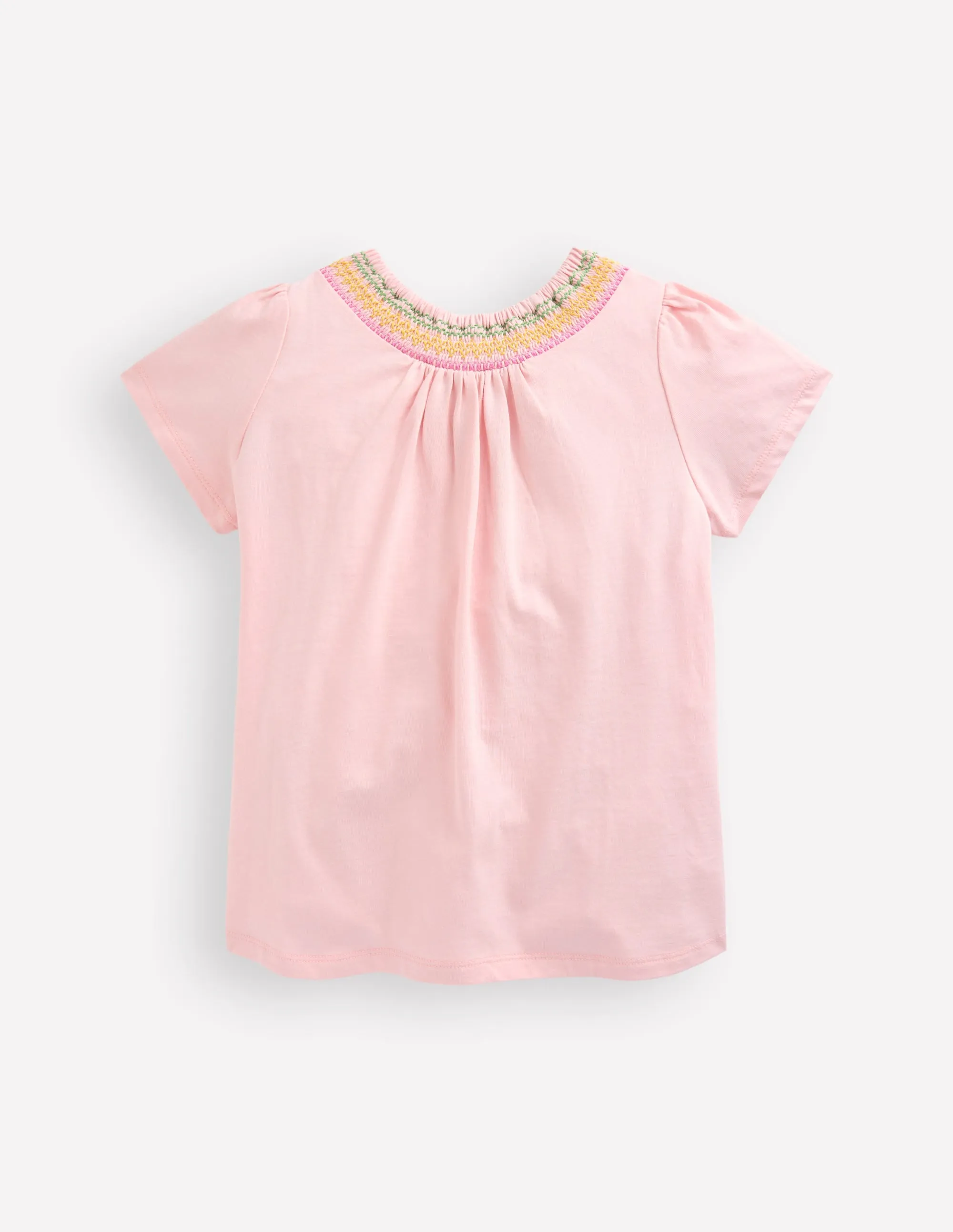 Jersey Smocked Top-Chalk Pink