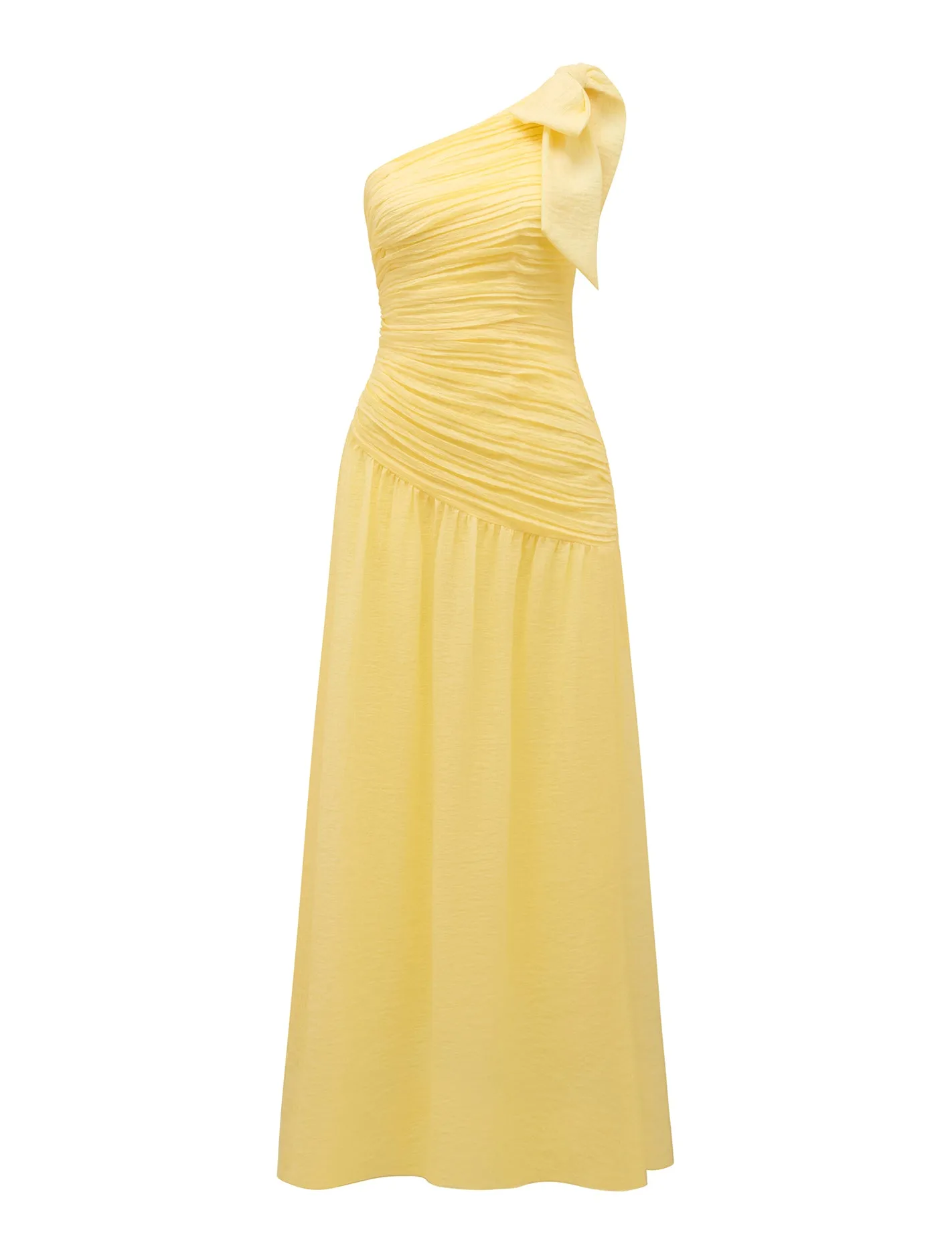 Jordan Ruched Bow Detail Midi Dress