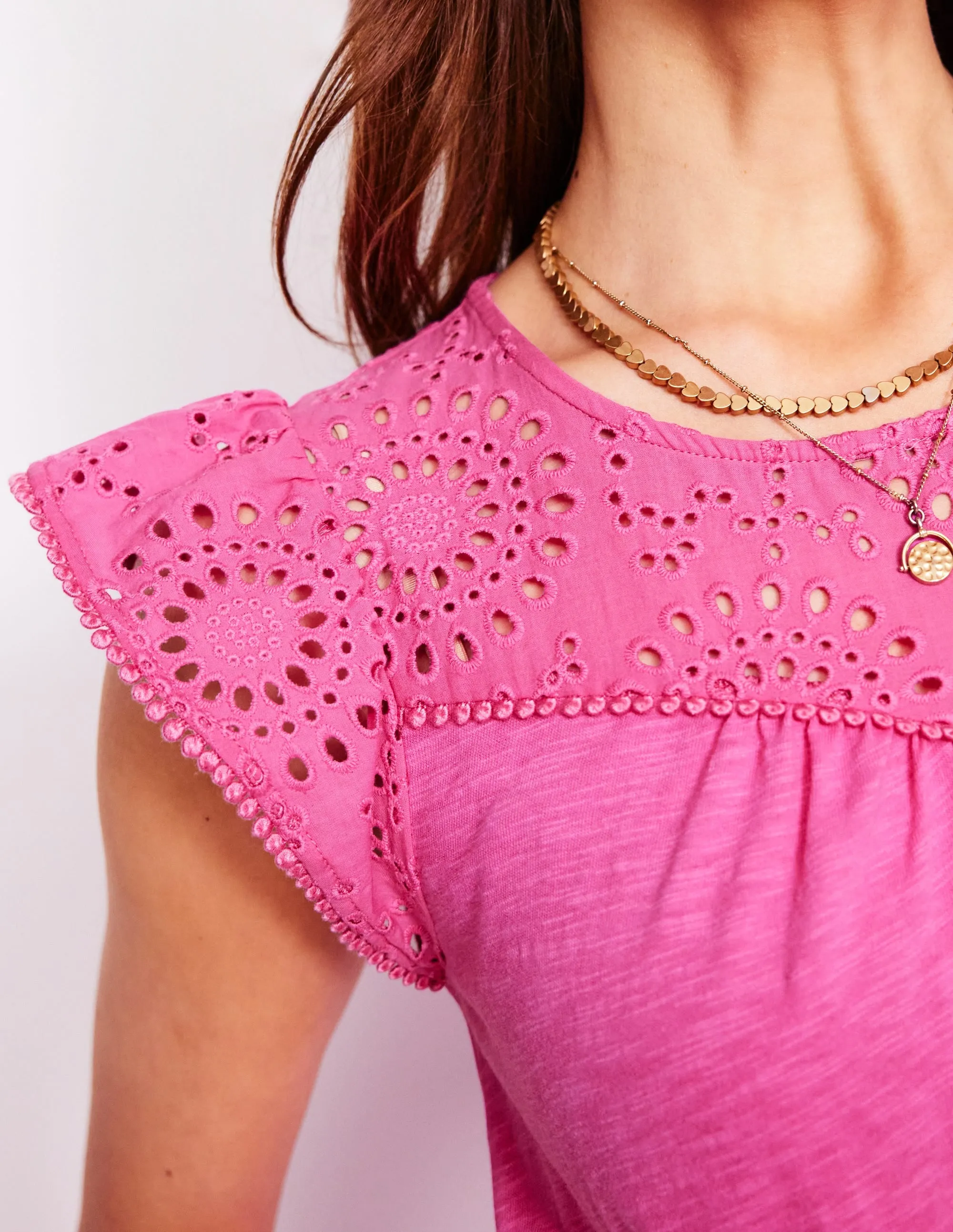 Juliet Broderie Midi Dress-Tickled Pink