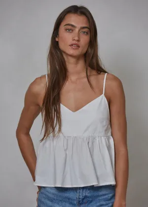 Kayley Babydoll Cami Top - Off-White