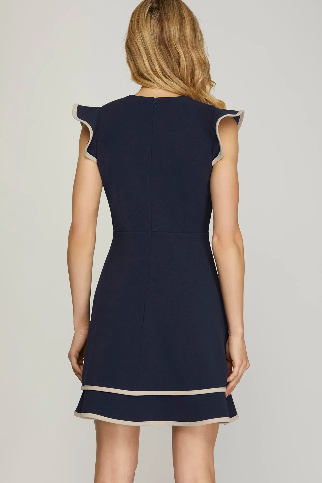 Line Of Action Dress in Navy