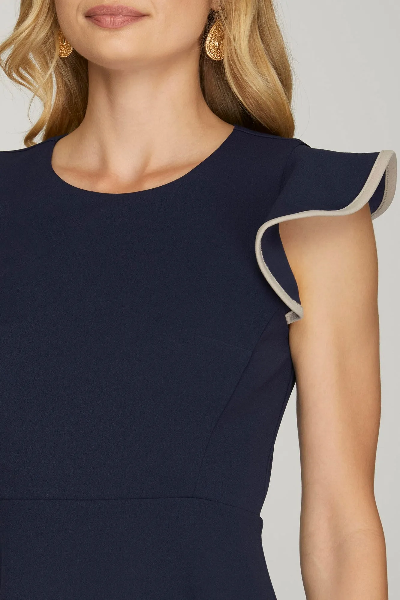 Line Of Action Dress in Navy