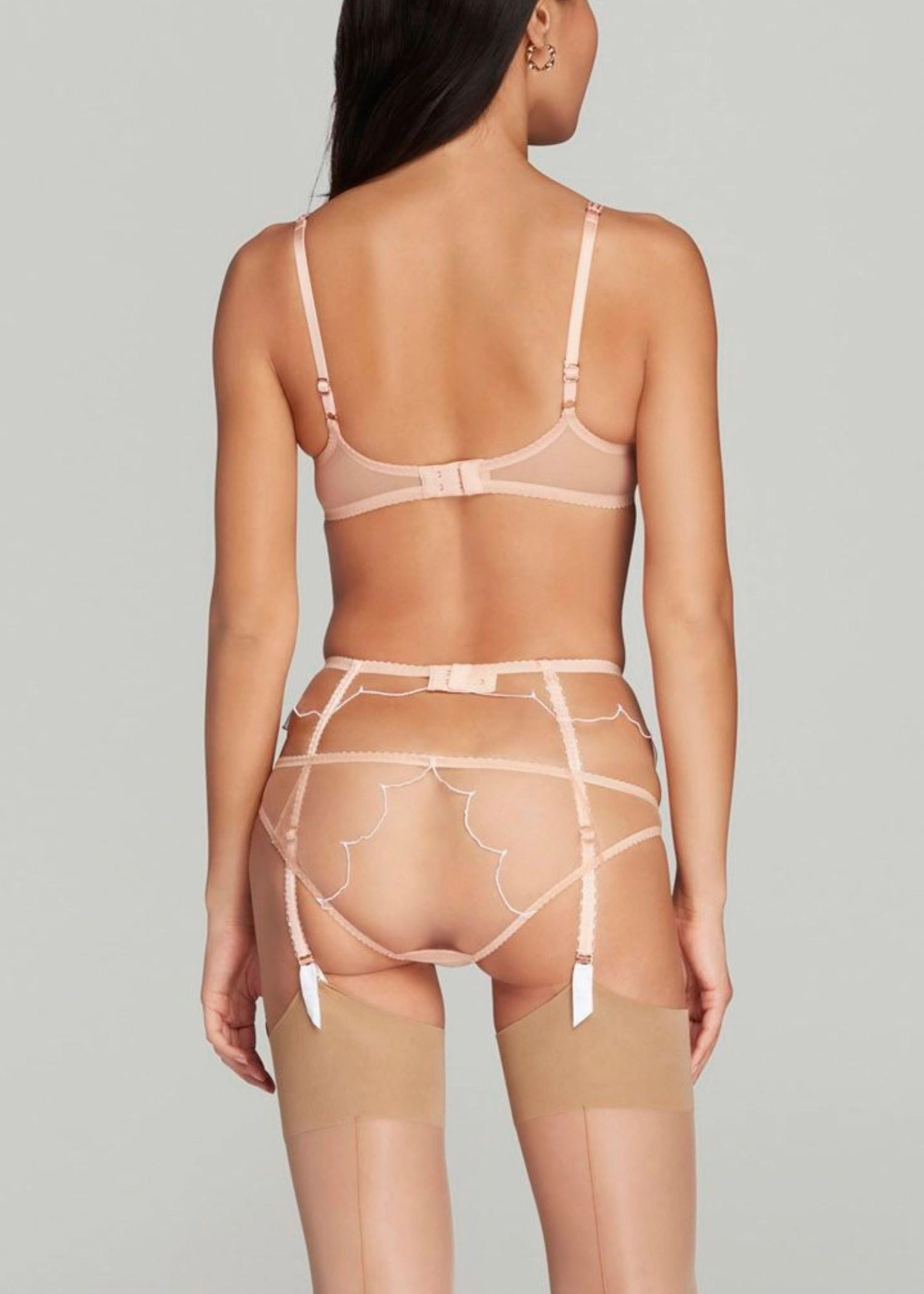 Lorna Suspender (Sand/White)