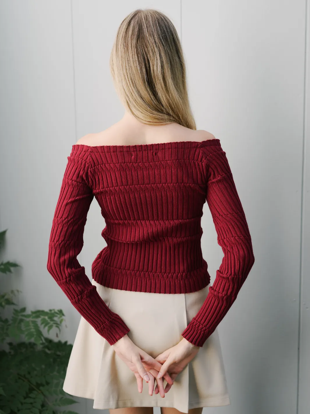 MERLOT KNIT TOP
