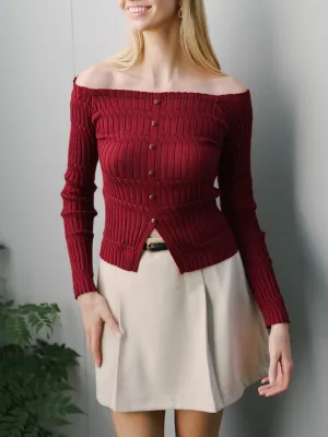 MERLOT KNIT TOP