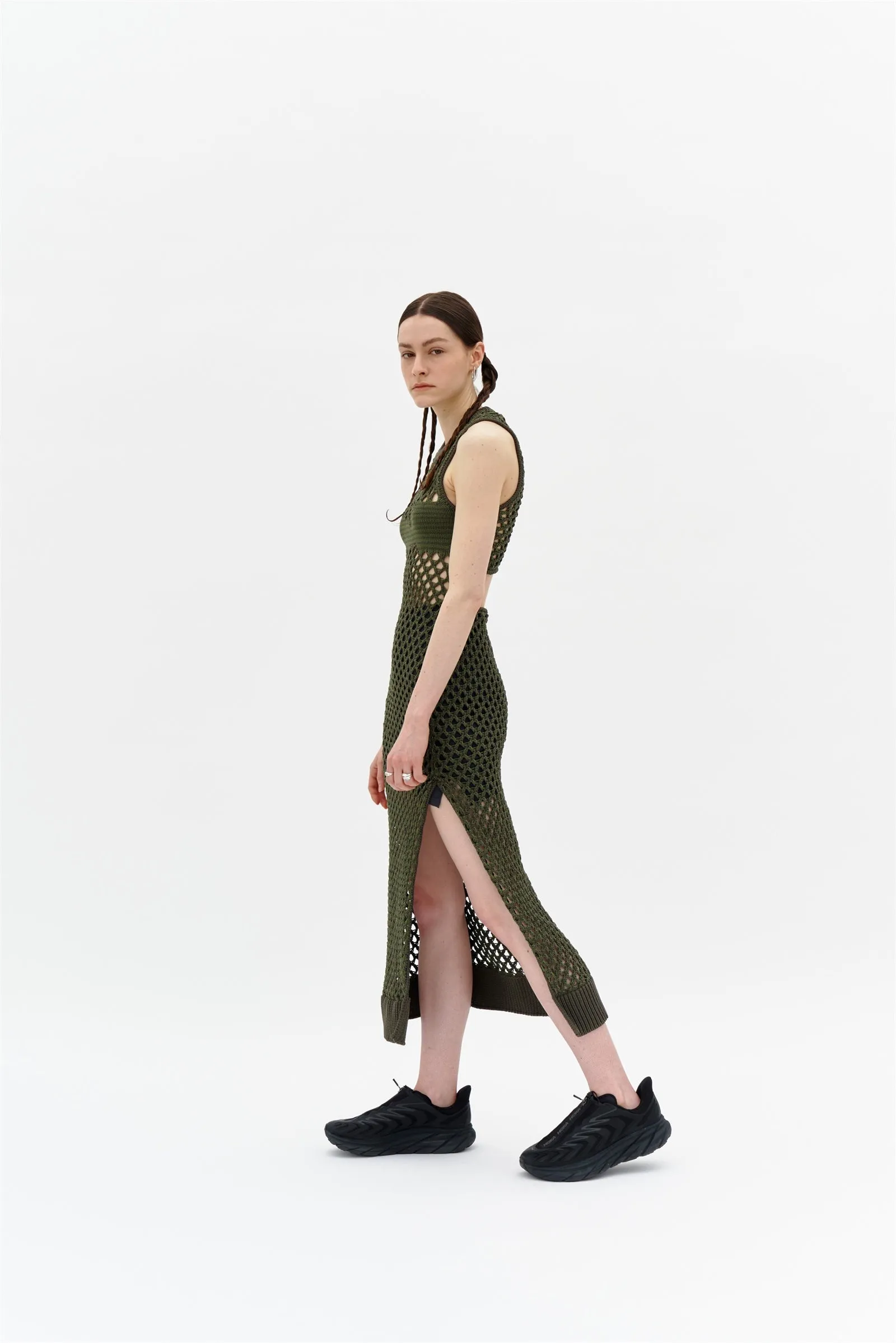 MORGAN CROCHET LONG TANK DRESS