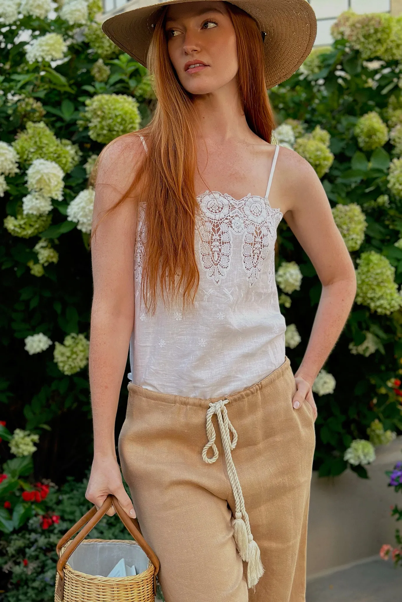 Morgan Lace Cami in Pure White