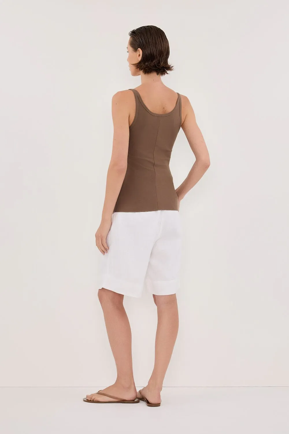 NINA CLOVER LOW SCOOP KNIT TANK