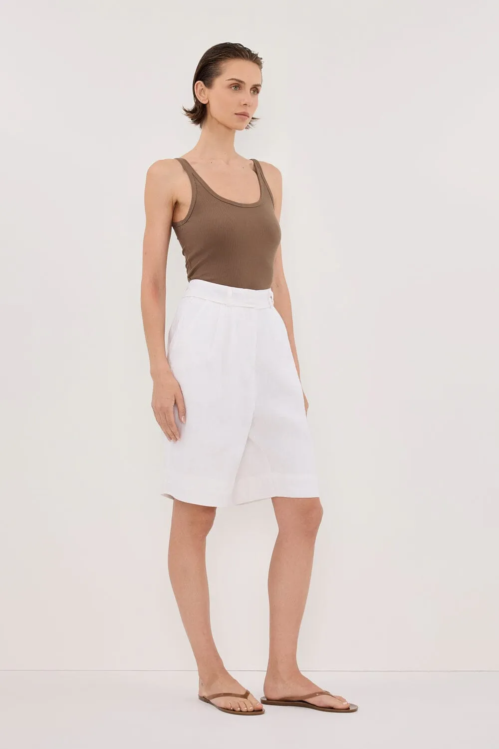 NINA CLOVER LOW SCOOP KNIT TANK