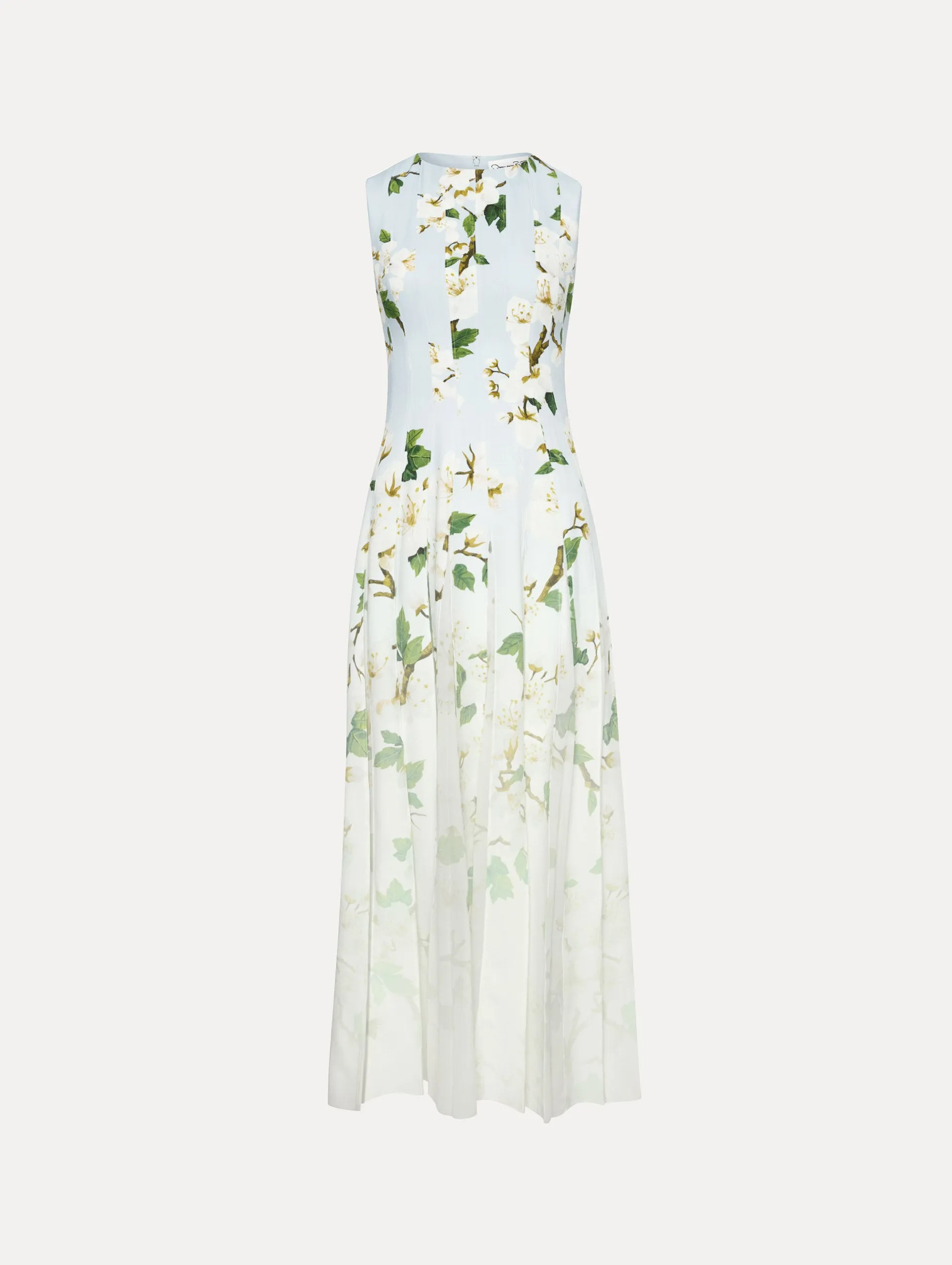 Ombré Cherry Blossom Cady Inset Dress