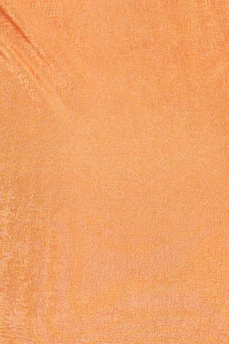 Orange Cocktail Party Dress Mini